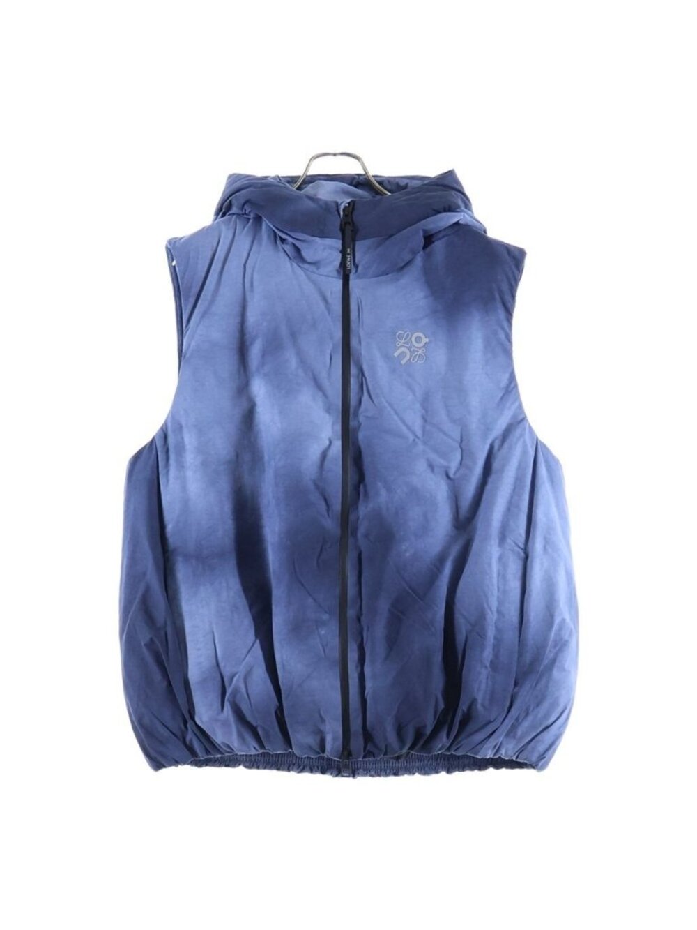 Loewe on Running Puffer Vest on Tie Dye Technical Shell Hooded Jacket Navy